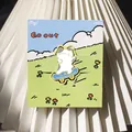 Cute cat on skateboard metal bookmark featuring an artistic illustrated backing card - Skateboard Cat