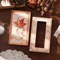 Elegante segnalibro in metallo a foglia d'acero rosso con testo in confezione - Futuro splendido - confezione regalo