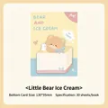 Süße Cartoon-Bär- und Eiscreme-Haftnotizen, 30 Blatt pro Block, Größe 130x95 mm - 30 Blatt/Block / Bär Eis