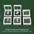 Set of 2 white PE film floating display boxes 7x7cm for jewelry and pins storage - 2 Pieces/Pack (Without Bookmark) / White