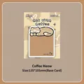 Cute brown coffee cat sticky notes memo pad set 30 sheets stationery supplies - Coffee Cat / 30 Pieces/Pack