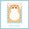 Adorable fat orange cat shaped sticky notes memo pad 30 sheets for school office - Fat Orange Cat / 30 Sheets/Pad