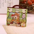 Cute ginger cat metal bookmark featuring glasses and a decorative gold chain pendant - Glasses Orange Cat Style / Caramel Orange Cat