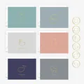 Juego de tarjetas de felicitación minimalistas con animales, sobres y pegatinas - Tema Diario de Animales (H044-03) / Incluye Sobre Y Pegatina de Sellado