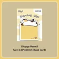 Cute cartoon purring cat shaped sticky notes memo pad for students school office - Happy Cat / 30 Pieces/Pack