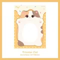 Cute calico cat shaped sticky notes for student journaling and office memo pads - Calico Cat