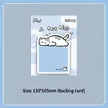 Cute sleeping cat sticky note pad, 30 sheets, 135x105mm blue memo stationery pack - Goodnight Cat / 30 Sheets/Pack