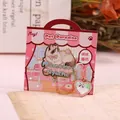 Cute Ragdoll cat metal bookmark with heart charm pendant and pink themed gift card - Pink Bow Ragdoll Style / Peach Cat Paw