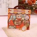 Cute cartoon orange cat metal bookmark with dangling charm for students and reading lovers - Scarf Orange White Cat Style / Cheese Cat