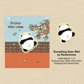 Cute cartoon panda metal bookmark presented with a matching decorative illustrated backing card - Persimmon / 1 Piece