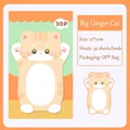 Cute cartoon orange cat-shaped sticky notes, 30 sheets per pad, size 12x7cm - Orange Cat