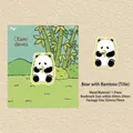 Adorable cartoon panda shaped metal bookmark for students and children's reading gift - Confident Panda (Bamboo) / 1 Piece