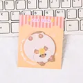 Cute cat-shaped sticky notes memo pad with 'cat time' design for office and school - Playful Siamese Cat