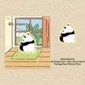 Adorable cartoon panda metal bookmark, cute page marker for children's gifts and reading - Quiet Solitude Panda / 1 Piece