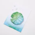 Esthetische realistische lotusblad-vormige plaknotitie met een groen en blauw kleurverloop - Lotusblad / 30 Vellen/Verpakking