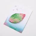 Zelfklevende notitie in de vorm van een kersenblad op een mooie decoratieve kaart - cherry leaf / 30 Vellen/Verpakking