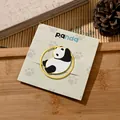 Adorable panda metal bookmark on display card, perfect gift for students and book lovers - Pi Pi / Round Style