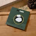 Cute panda metal bookmark with a green backing card for student reading gift set - Fubao (Round Style) / 1 Piece