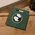 Cute metal panda bookmark with green display card for students - Taotao (Round Style) / 1 Piece