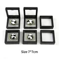 Zwarte 3D zwevende displaydoos 7x7cm voor sieraden en pins - Sieradenvitrine / 1 Stuk (Zwart / 7x7cm)