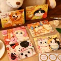Set de lindas tarjetas de felicitación de gatos y perros para decoración - Serie de Mensajes de Mascotas Lindas / 6 piezas