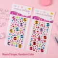 Colorful round acrylic gem stickers for DIY crafts and hand account decoration - 1 Piece / Colorful Round
