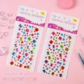 Square acrylic crystal gem stickers for DIY crafts and journaling decoration - 1 Piece / Colorful Square
