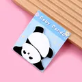 Cute cartoon panda shaped sticky notes for office and school supplies. - Inverted Panda / 1 Pad