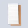 Minimalist kraft paper notepad with lined white sheets for daily pocket journaling and planning. - Lined / 1本装
