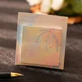 Vierkante plaknotities met pastel vuurwerk en hartjespatroon op kaart - 1本装 / Hartvlam Pastel