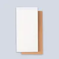 Minimalist pocket memo pad with white paper and a durable kraft brown backing - Blank Style / 1本装