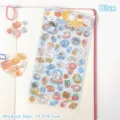 Cute 3D relief cartoon stickers in blue space nebula theme for DIY journal and phone case decor - 1 Piece/Pack / Space Space-Blue