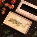Exquisite vintage style metal butterfly bookmark set in a pink decorative gift box - 1 Piece (Gift Box) / Sunny Orange