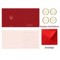 Juego festivo de tarjetas de Año Nuevo chino con sobre rojo y pegatinas de sello - Feliz Año Nuevo / Tarjeta de felicitación + Sobre + Pegatina de sellado