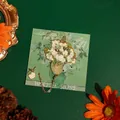 Decorative floral metal bookmark with chain and butterfly design on backing card - Spring Flowers (1 Piece)