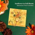 Vibrant sunflower metal bookmark page marker with delicate gold chain and charm details - Sunshine Sunflower (1 Piece)