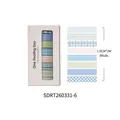 Dekoratives Karomuster-Washi-Tape-Set mit 8 Rollen in Pastellfarben 1,0 cm x 2 m - Macaron-Karomuster Stil (SDRT260331-6) / 8 Rollen Set