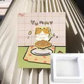 Schattige cartoon kat metalen bladwijzer, creatief lees cadeau voor kinderen - Gourmet Miauw / 1 Stuk/Verpakking (In Displaydoos)