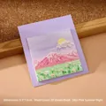 Artistieke olieverfschilderij landschap plaknotities Summer Night Pink 30 vellen - 1本装 / Zomernacht Roze Lucht