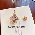 Exquisite J-11 Kampfjet Metall-Emaille-Anstecknadel in Weiß und Gold im Militärstil - J-8 Finback