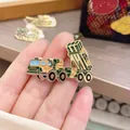 Macro view of a DF-41 intercontinental missile launcher enamel pin badge held in hand. - WS-20 Missile System