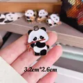 Panda enamel pin playing flute, Chinese style cartoon metal badge, size 3.2cm x 2.6cm - Panda Playing Flute