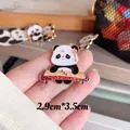 Cute cartoon panda playing guzheng musical instrument enamel pin badge, 2.9cm by 3.5cm - Panda Playing Guzheng
