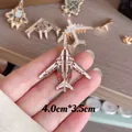 White military fighter aircraft metal brooch pin bomber aircraft model badge accessory - Tu-130 White Swan (526966) / 4.0cm*3.5cm
