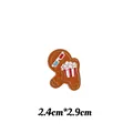 Καρφίτσα σμάλτου gingerbread man με 3D γυαλιά και ποπ κορν, μέγεθος 2,4cm x 2,9cm. - Μπισκοτάνθρωπος / 2.4cm*2.9cm