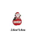 Adorable Santa Claus sitting on a lucky apple enamel pin badge, 2.6cm by 3.4cm size - 2.6cm*3.4cm