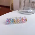 Cute summer transparent candy colored aurora gummy bear hair clip bangs accessory - Mixed Color B