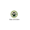 Cute green and black paw print enamel pin badge, 2.5cm minimalist animal metal brooch - Round Paw Print Style / 2.5cm x 2.5cm / Panda Paw
