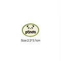 Cute panda cartoon enamel pin badge, black and white oval metal brooch, 2.3x3.1cm - Oval Panda Head Style / 2.3x3.1cm / Panda