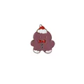 Cute cartoon gingerbread man enamel brooch pin featuring a festive red Christmas hat - Gingerbread Man